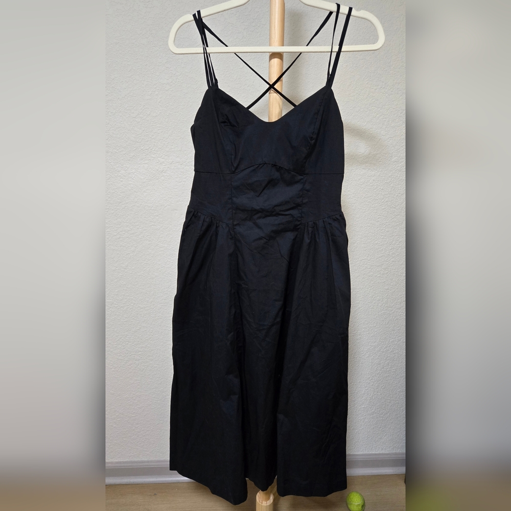 A New Day Black Midi Dress with Pockets – Size XL – NWT